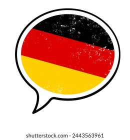 German, speaking German, translation - vector illustration