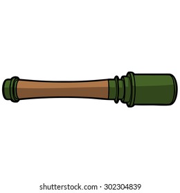 german stick grenade from world war ii vector