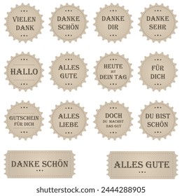 German stickers set. Deutsch stickers