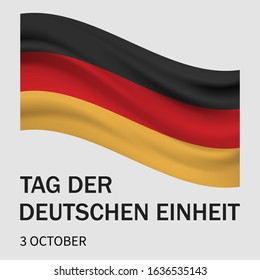 German tag der deutschen einheit concept background. Realistic illustration of german tag der deutschen einheit vector concept background for web design