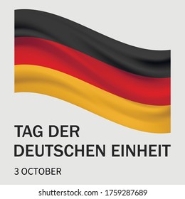 German tag der deutschen einheit concept background. Realistic illustration of german tag der deutschen einheit vector concept background for web design