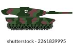 German tank leopard on white background is insulated
