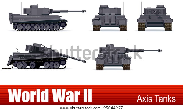 German Tank Vector Ww2 Series Stock Vector (Royalty Free) 95044927