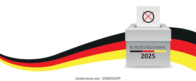 German Text Bundestagswahl 2021, translate parliamentary elections for the Bundestag 2021.  Eps 10 vector file.