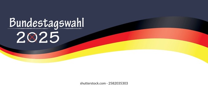 German Text Bundestagswahl 2021, translate parliamentary elections for the Bundestag 2021.  Eps 10 vector file.