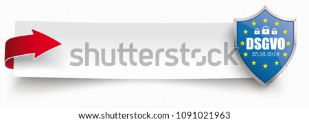 German text DSGVO, translate General Data Protection Regulation. Eps 10 vector file.