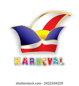 German text "Fasching" translate "Carnival". Eps 10 vector file.