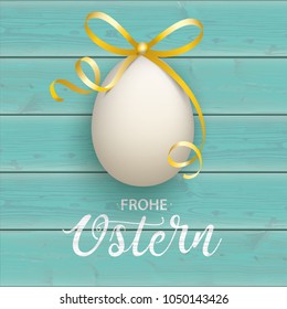 German text Frohe Ostern, translate Happy Easter.  Eps 10 vector file.