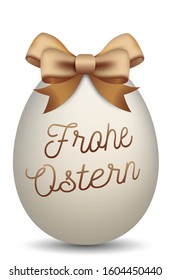 German text Frohe Ostern, translate Happy Easter. Eps 10 vector file.