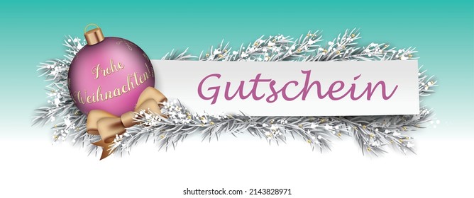 German text Frohe Weihnachten, translate Merry Christmas. Eps 10 vector file.