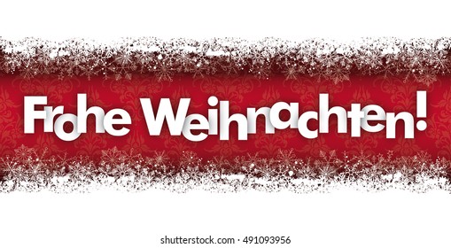 German text Frohe Weihnachten, translate Merry Christmas. Eps 10 vector file.