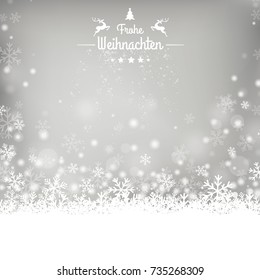 German text Frohe Weihnachten, translate Merry Christmas. Eps 10 vector file.