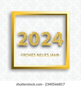 German text Frohes Neues Jahr, translate Happy New Year. Eps 10 vector file.