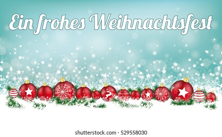 German text Frohes Weihnachtsfest, translate Merry Christmas. Eps 10 vector file.