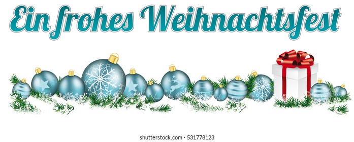 German text Frohes Weihnachtsfest, translate Merry Christmas. Eps 10 vector file.