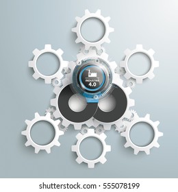 German text Industrie 4.0, translate Industry 4.0. Eps 10 vector file.