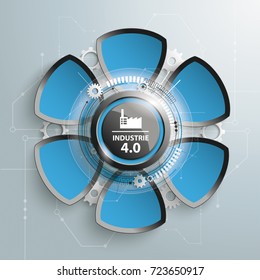 German text Industrie 4.0, translate Industry 4.0. Eps 10 vector file.