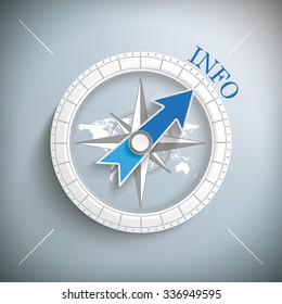 German text "Info", translate "information". Eps 10 vector file.