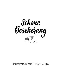 German text: Merry Christmas. Lettering. Banner. calligraphy vector illustration.