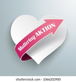 German text "Muttertag Aktion", translate "Mother's Day Sale". Eps 10 vector file.