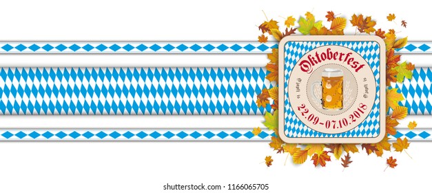 German text "O zapft is" and "Oktoberfest", translate "on tap" and "Oktoberfest". Eps 10 vector file.