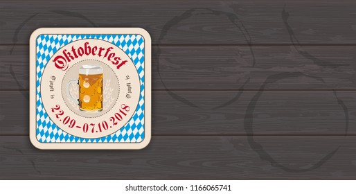 German text "O zapft is" and "Oktoberfest", translate "on tap" and "Oktoberfest". Eps 10 vector file.