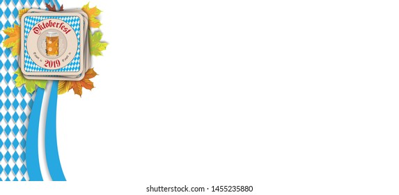 German text "O zapft is" and "Oktoberfest", translate "on tap" and "Oktoberfest". Eps 10 vector file.