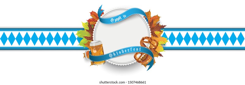 German text "O zapft is" and "Oktoberfest", translate "on tap" and "Oktoberfest". Eps 10 vector file.