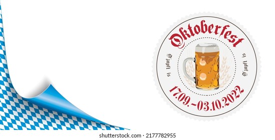 German text "O zapft is" and "Oktoberfest", translate "on tap" and "Oktoberfest". Eps 10 vector file.