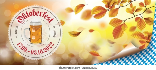 Deutscher Text "O zapft is" und "Oktoberfest", übersetzt "on tap" und "Oktoberfest". Eps10 Vektordatei.