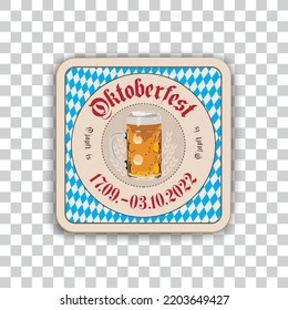 German text "O zapft is" and "Oktoberfest", translate "on tap" and "Oktoberfest". Eps 10 vector file.