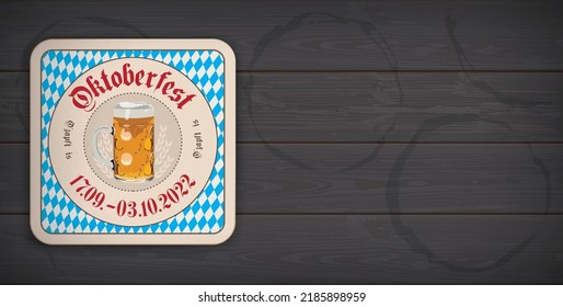 German text O zapft is and Oktoberfest, translate on tap and Oktoberfest. Eps 10 vector file.