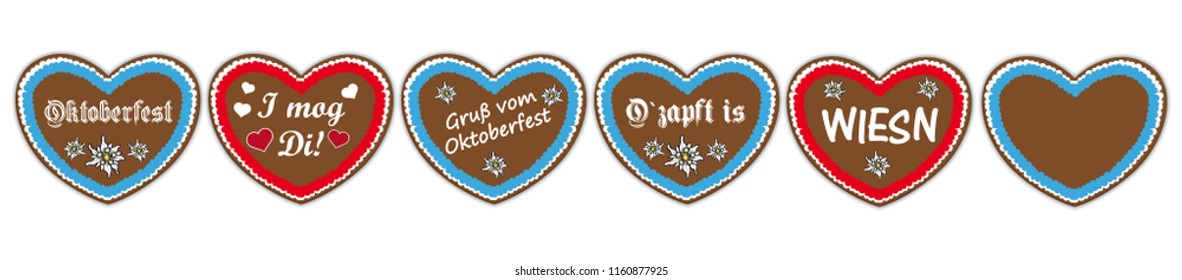 German text "Ozapft is" and "Oktoberfest", translate "on tap" and "Oktoberfest". Eps 10 vector file.