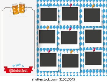 German text "Ozapft is" and "Oktoberfest", translate "on tap" and "Oktoberfest". Eps 10 vector file.