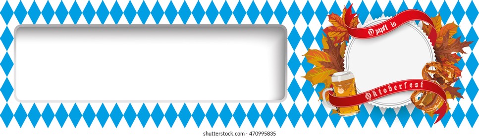 German text "Ozapft is" and "Oktoberfest", translate "on tap" and "Oktoberfest". Eps 10 vector file.