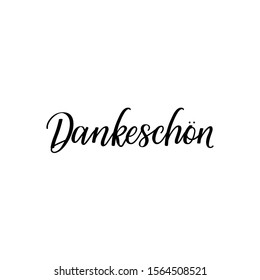 German text: Thank you very much. Lettering. vector illustration. element for flyers, banner and posters Modern calligraphy.