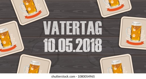 German text Vatertag, translate Fathers Day.  Eps 10 vector file.