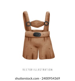 German Traditional Cloth For Boy. Vector Illustration