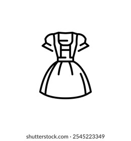 Icono de vestido tradicional alemán. Sencillo ícono de vestido alemán para redes sociales, App y Diseño web. Ilustración vectorial