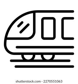 German train icon outline vector. Bavarian pretzel. Landmark festival
