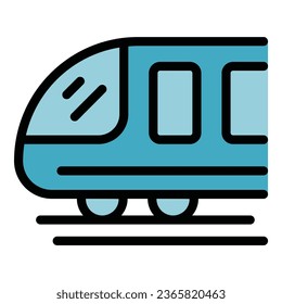 German train icon outline vector. Bavarian pretzel. Landmark festival color flat