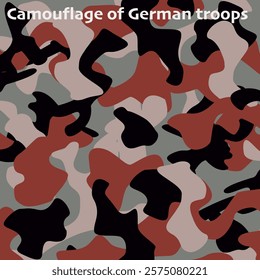 German troops. Professional army pixel camouflage of Germany. Professional army of the country. EPS 10.