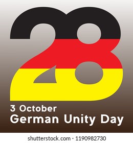 German Unity Day 28 October Icon Logo