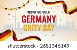 German Unity Day. 3rd October, Germany Unity Day. October Unity of Germany. Happy National Day of Germany.Happy Unity Day. National of Germany. 3 Oktober