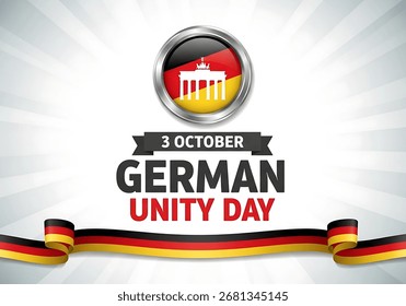 German Unity Day. 3rd October, Germany Unity Day. October Unity of Germany. Happy National Day of Germany.Happy Unity Day. National of Germany. 3 Oktober