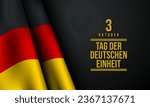 German Unity Day Background Design. Translation : German Unity Day, 3rd October. Vector Illustration.