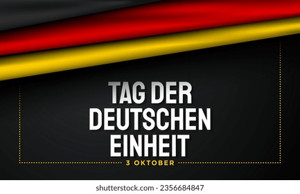 German Unity Day Background Design. Translation : German Unity Day, 3rd October. Vector Illustration.