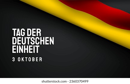 German Unity Day Background Design. Translation : German Unity Day, 3rd October. Vector Illustration.