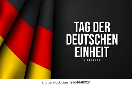 German Unity Day Background Design. Translation : German Unity Day, 3rd October. Vector Illustration.