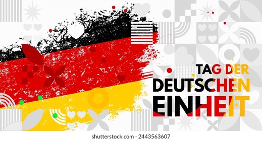 German Unity Day - banner, vector illustration